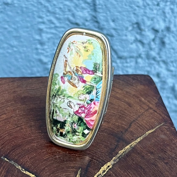 Vintage Lipstick Holder or Statement with mirror Rococo style - Picture 1 of 10